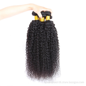 Brazilian Virgin Kinky Curly Bundles 100% Unprocessed Human Hair Bundles Curly Weft Extensions Weaves Natural Black